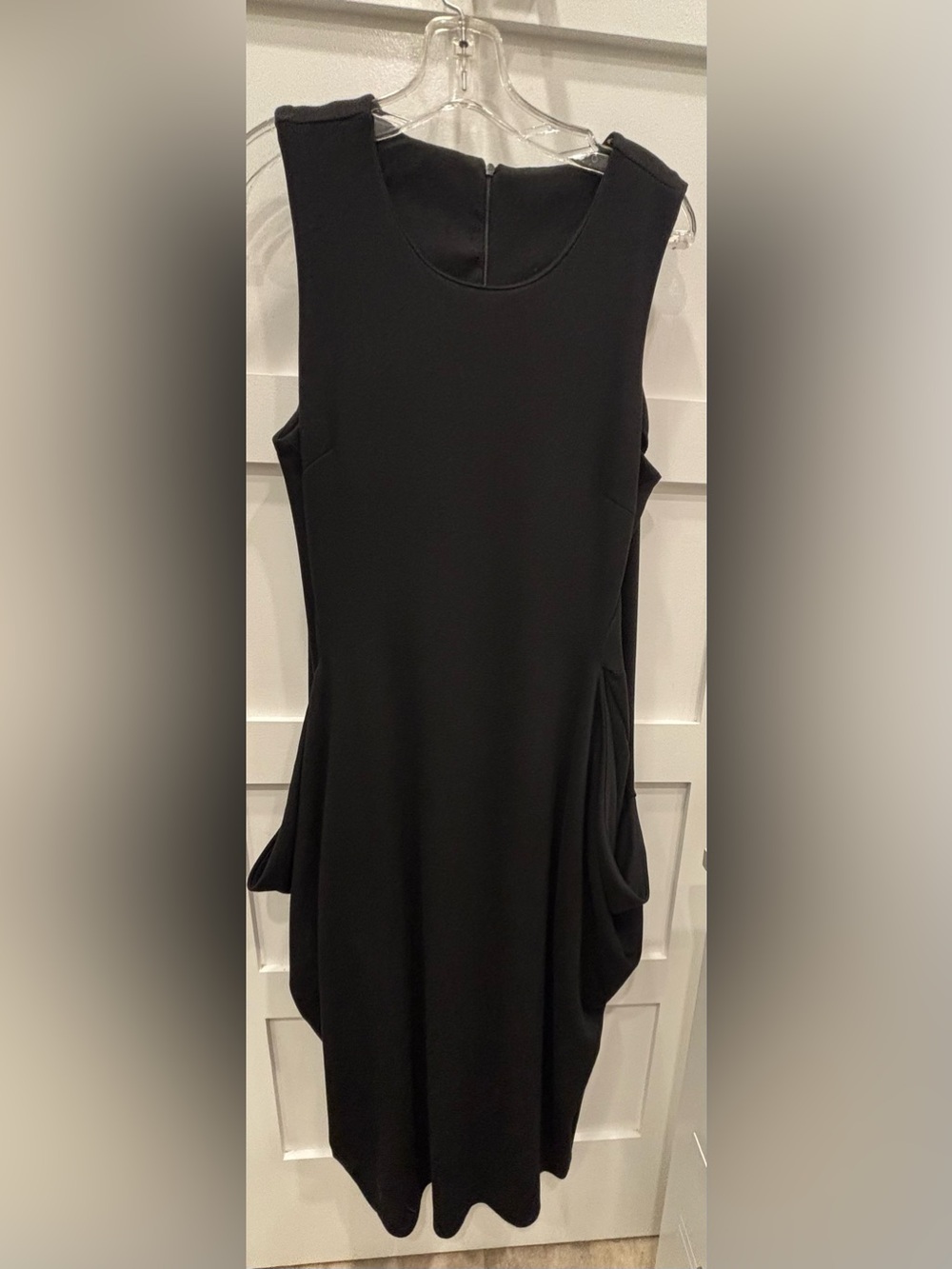 Lagenlook Sleeveless Cocoon Black Made in Italy Heavy Knit Maxi Dress